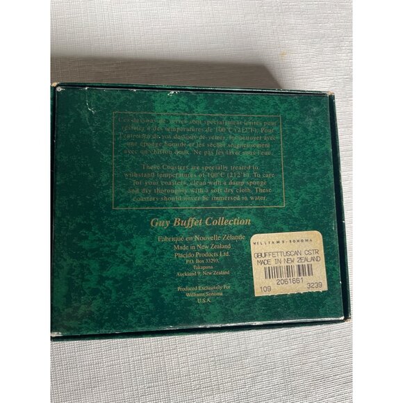 Guy Buffet Collection Tuscan Store Fronts Coaster Set Of 6 - Picture 2 of 8